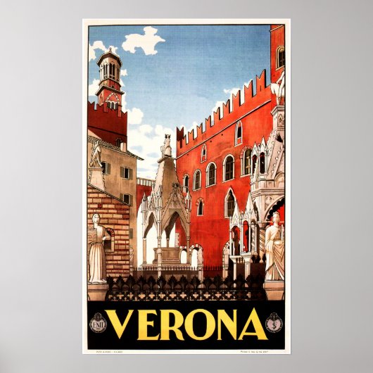 VERONA Veneto ITALIË -  Italiaans reizen Poster (Voorkant)