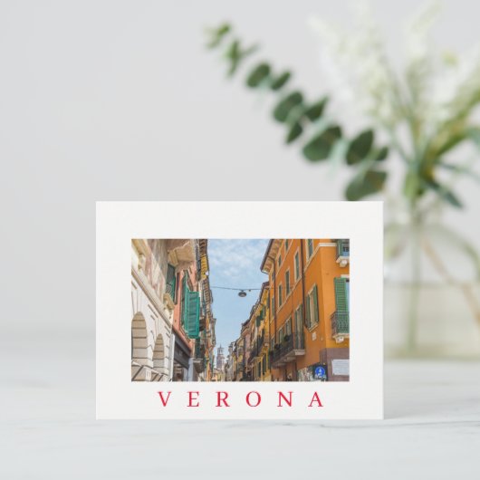 Verona Via Mazzini uitzicht briefkaart (Staand voorkant)