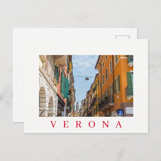 Verona Via Mazzini uitzicht briefkaart (Voorkant / Achterkant)