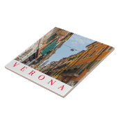 Verona Via Mazzini uitzicht keramische tegel Tegeltje (Zijkant)