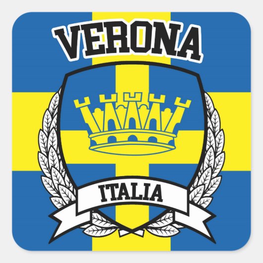 Verona Vierkante Sticker (Voorkant)