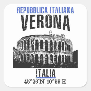 Verona Vierkante Sticker