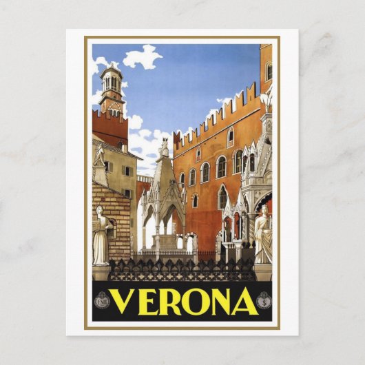 Verona Vintage Travel Briefkaart (Voorkant)
