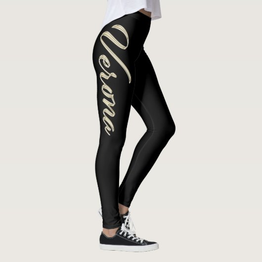 Verona white gold Handwriting Hose Leggings (Rechts)
