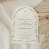 VERONA Wildflower Arch Lijst bruiloft Kaart