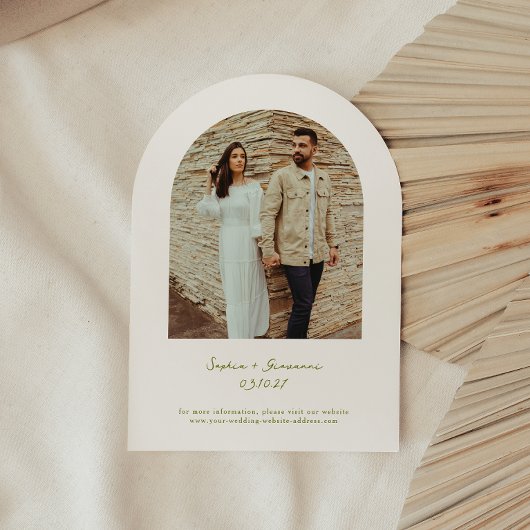 VERONA Wildflower Arch Lijst Fotobruiloft Kaart