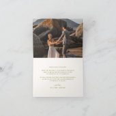 VERONA Wildflower Crest Trouwfoto Bedankkaart (Binnen)