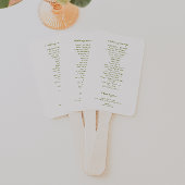 VERONA Wildflower Lijst Wedding Programma Handwaaier