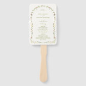 VERONA Wildflower Lijst Wedding Programma Handwaaier (Voorkant)