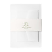 VERONA Wildflower Monogram Crest Wedding Uitnodigingen Wikkel (Voorkant Voorbeeld)