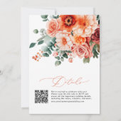 Verona Zonsondergang Helder Oranje Moderne Bloemig Kaart (Achterkant)