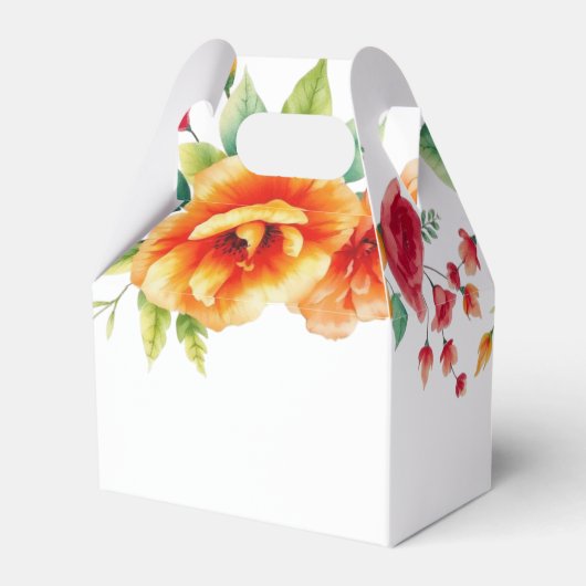 Verona zonsondergang oranje bloemen bruiloft Bedan Bedankdoosjes (Achterkant)