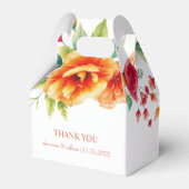 Verona zonsondergang oranje bloemen bruiloft Bedan Bedankdoosjes (Voorkant Zijde)