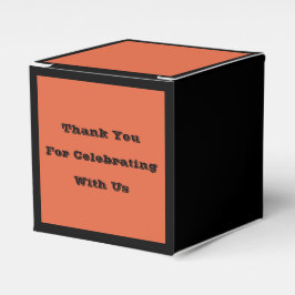 Verona Zonsondergang Oranje Effen Kleur Bedankdoosjes