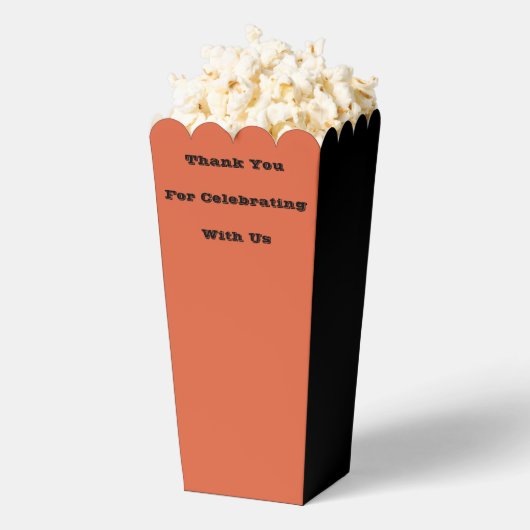 Verona Zonsondergang Oranje Effen Kleur Bedankdoosjes (Popped)