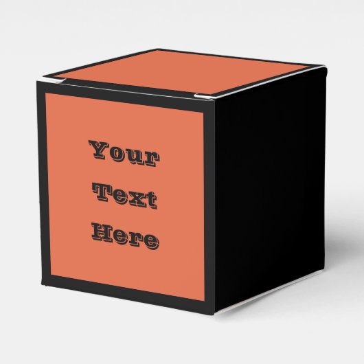 Verona Zonsondergang Oranje Effen Kleur Bedankdoosjes (Voorkant Zijde)