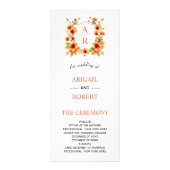 Verona zonsondergang sinaasappel bloemenkam huweli reclamekaart (Voorkant)