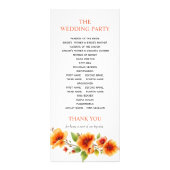 Verona zonsondergang sinaasappel bloemenkam huweli reclamekaart (Achterkant)