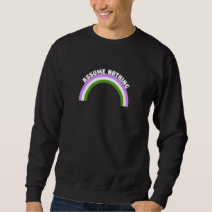 Veronderstel dat er niets Queer Flag Genderqueer R Trui