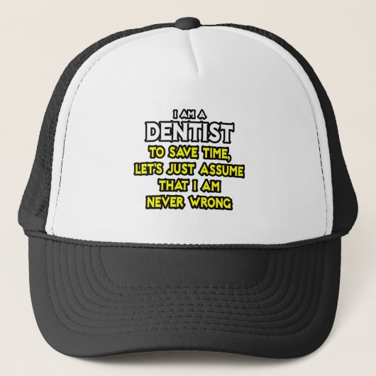 Veronderstel dat ik nooit verkeerd ben trucker pet (Voorkant)