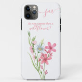 Veronderstel je een roze monogram van de Wildbloem Case-Mate iPhone Case (Achterkant)