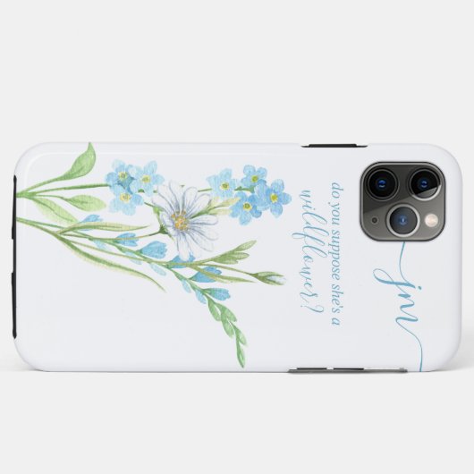 Veronderstel je een Wildflower Blue Monogram? Case-Mate iPhone Case (Achterkant (horizontaal))