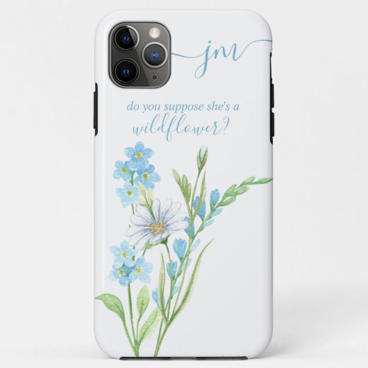 Veronderstel je een Wildflower Blue Monogram? Case-Mate iPhone Case (Achterkant)
