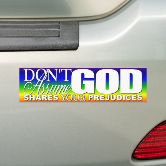 Veronderstel niet bumpersticker (Op auto)
