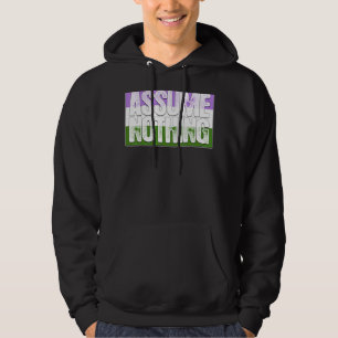 Veronderstel niets Genderqueer Pride Flag Hoodie