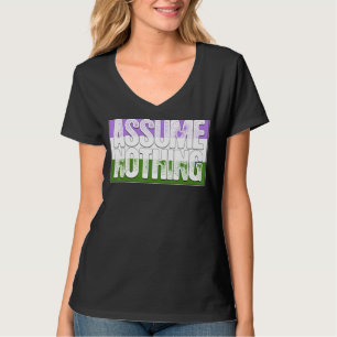 Veronderstel niets Genderqueer Pride Flag T-shirt