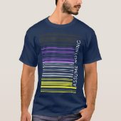 Veronderstel niets Nonbinary Streepbarcode Enby LG T-shirt (Voorkant)