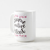 Veronderstel positieve intentie koffiemok (Voorkant links)