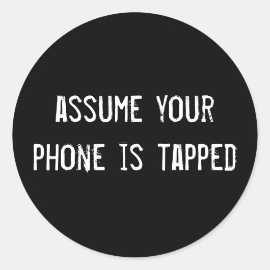 veronderstel uw telefoon wordt onttrokken ronde sticker (Voorkant)