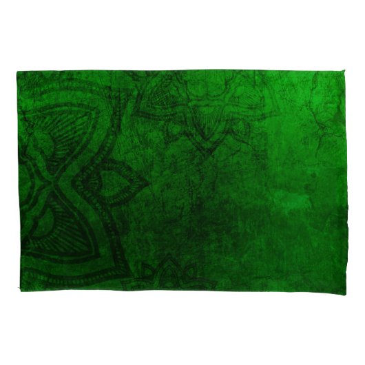 Verondersteld Groen Mandala Pattern Kussensloop (Voorkant)