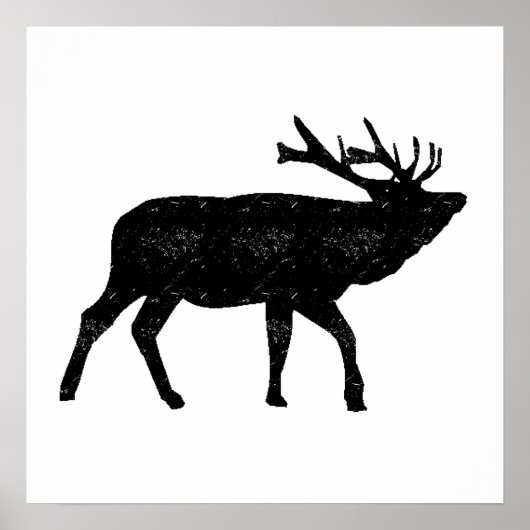 Verondersteld Moose Silhouette Poster (Voorkant)
