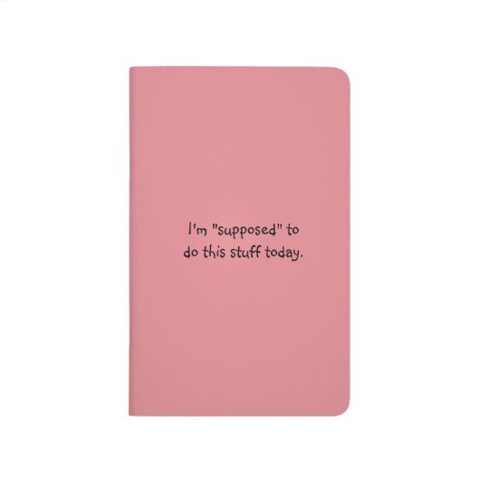 Verondersteld om dit vandaag te doen zakchecklist journal (Voorkant)