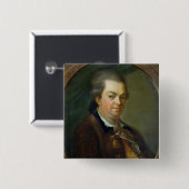 Verondersteld portret vierkante button 5,1 cm (Voorkant /achterkant)