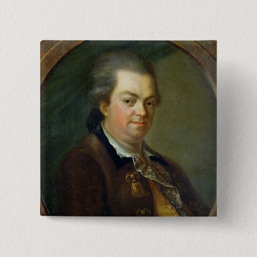 Verondersteld portret vierkante button 5,1 cm (Voorkant)