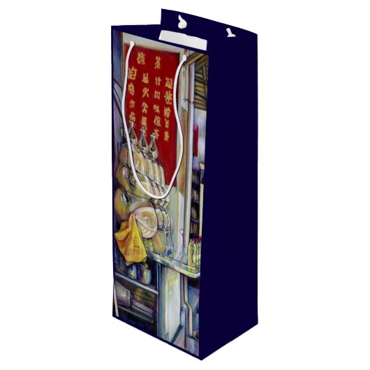 Verondersteld potentieel wijn cadeautas (Achterkant Gekanteld)