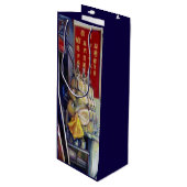 Verondersteld potentieel wijn cadeautas (Voorkant Gekanteld)