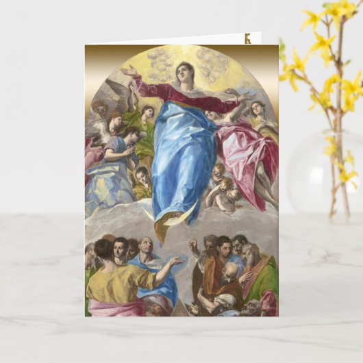 Veronderstelling van de Maagd Artwork in El Greco Kaart (Gele Bloem)