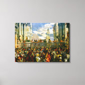 Veronese - Het huwelijk op Cana Canvas Afdruk (Voorkant)