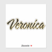 Veronica black gold Lettering Aufkleber Sticker (Vel)