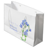 Veronica bruiloft blauwe bruidsmeisje gunst cadeau groot cadeauzakje (Voorkant Gekanteld)