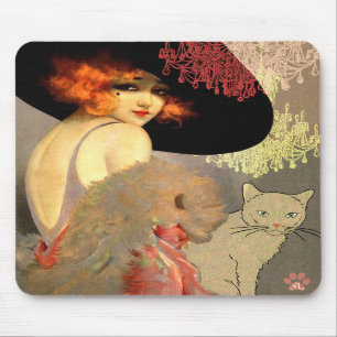 Veronica Cat en Chandelier Mousepad Muismat