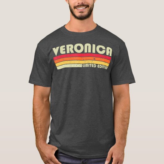 VERONICA Gift Name Persoonlijke Retro T-shirt (Voorkant)