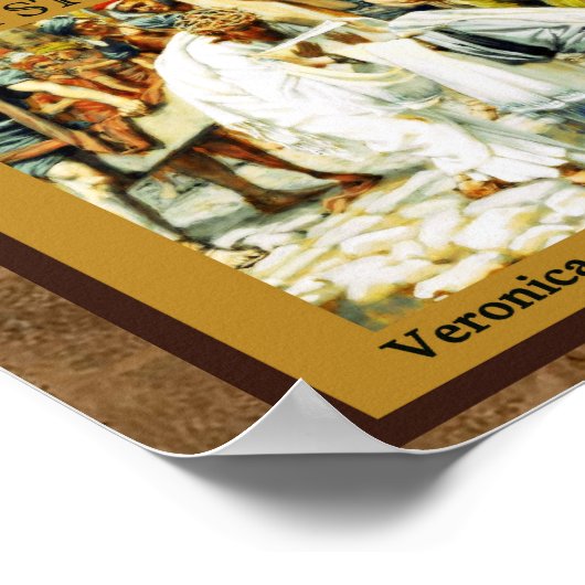 Veronica gooit het gezicht van Jesus Station 6 Pos Poster (Hoek)