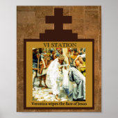 Veronica gooit het gezicht van Jesus Station 6 Pos Poster (Voorkant)