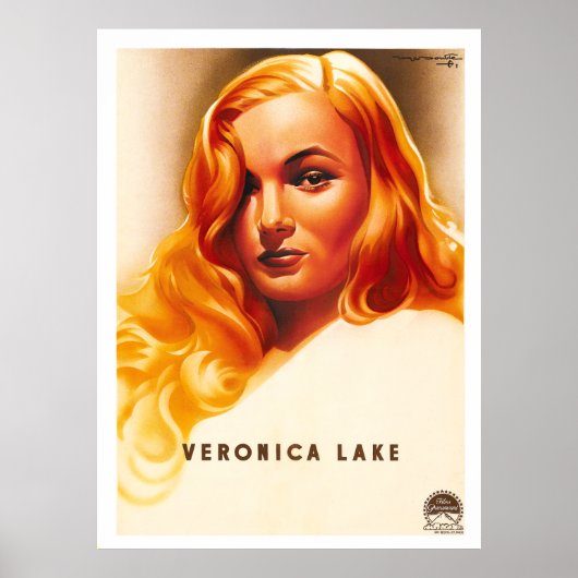 Veronica Lake -  Frans Poster (Voorkant)
