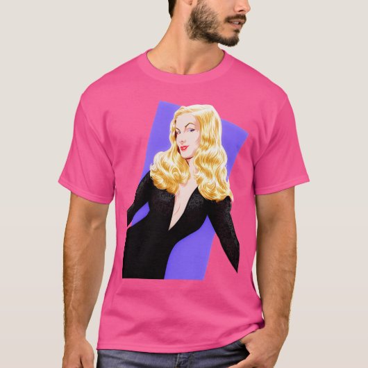 Veronica Lake - Illustratie door Paul Cemmick T-shirt (Voorkant)
